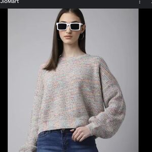 Divided Multicolor Knit Sweater